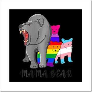 Mama Bear Lgbt Gay Trans Pride Support Lgbtq Parade Posters and Art